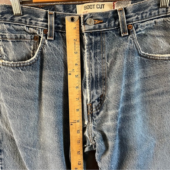 🔺SOLD🔺Vintage Levis 517 Mens Size 32 x 32 Bootcut Denim Jeans Pants Blue Worn - Picture 10 of 12